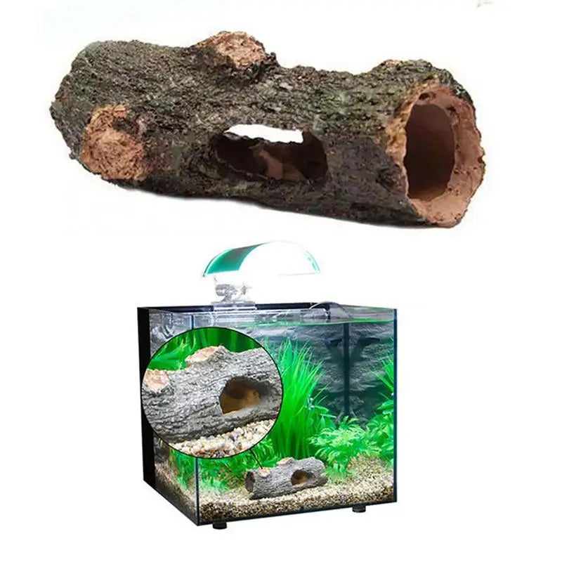 Aquarium Decor Hollow Trees Ornament For Aquarium Landscape Aquarium Tree Stump Rock Hollow Cave Stone For Cichlid Betta Fish