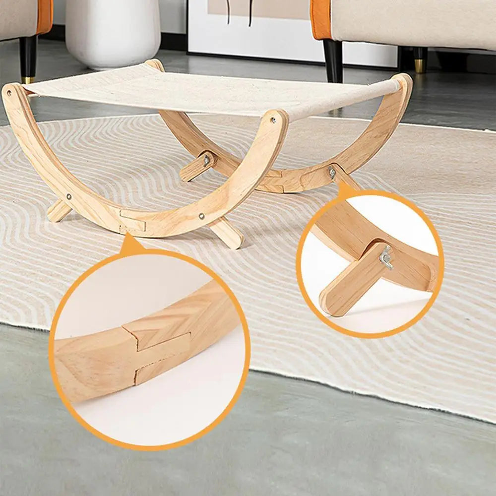 Elevated Cat Bed Anti-Slip Cat Hammock Bed For Indoor Rocking Cat Bed Elevated Pet Furniture Pet Resting Hammock Cat Hammock