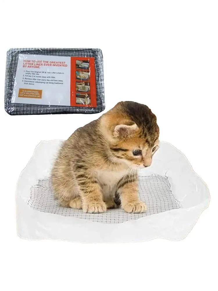 Durable Cat Litter Bags Liners 10Pcs Reusable Cat Litter Liners Bag Pet Hygienic Litter Box Liner Pet Cat Excrement Liners