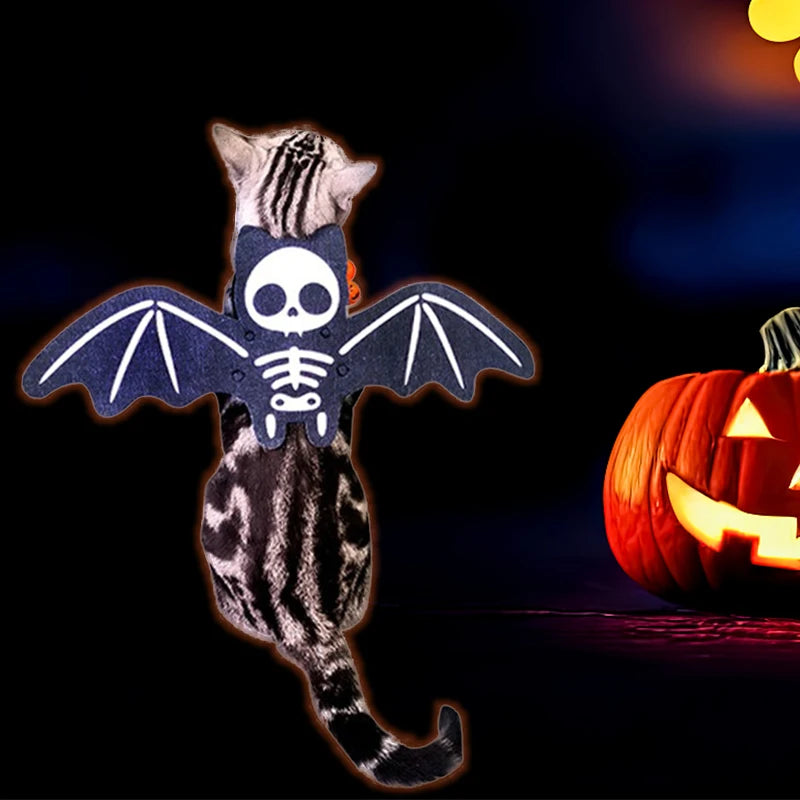 Creative Halloween Pet Clothes for Cat Transformation Harness Funny Bat Wings Small Medium Dogs Costume Accessories Puppy Chest