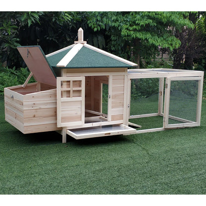 Wooden Chicken Coops Are Sheltered From Wind and Rain, Spacious and Easy To Clean, Suitable for Most of The Poultry