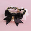 Romantic Summer Dog Collar Bow Tie Pearl Lace Party Cat Necklace for Small Puppy Luxury Designer Chihuahua Pet Neck Accessories