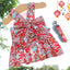 2023 New Pet Dog Harness and Leash Vest Breathable Checked Bowknot Cat Dress Teddy Bichon Dog Clothes Spring and Summer Outdoor