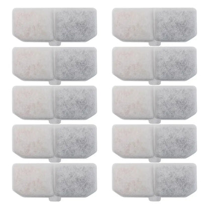 Cat Water Fountain Filter 10 Pack Fountain Filter Replacement Activated Carbon Pet Rectangular Water Circulation Filter Element