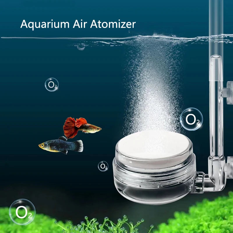 1Pcs Air Pump Sand Stone Aquarium Oxygen Pump Fresh Air Stone Nano Bubble Bar Aquarium Fish Tank Aerator Pump with Suction Cup