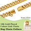 Heavy Duty Dog Chain Collar with Dog Paw Pendant 15MM Wide Stainless Steel Metal Cuban Link Chain Collar for Small Medium Dogs