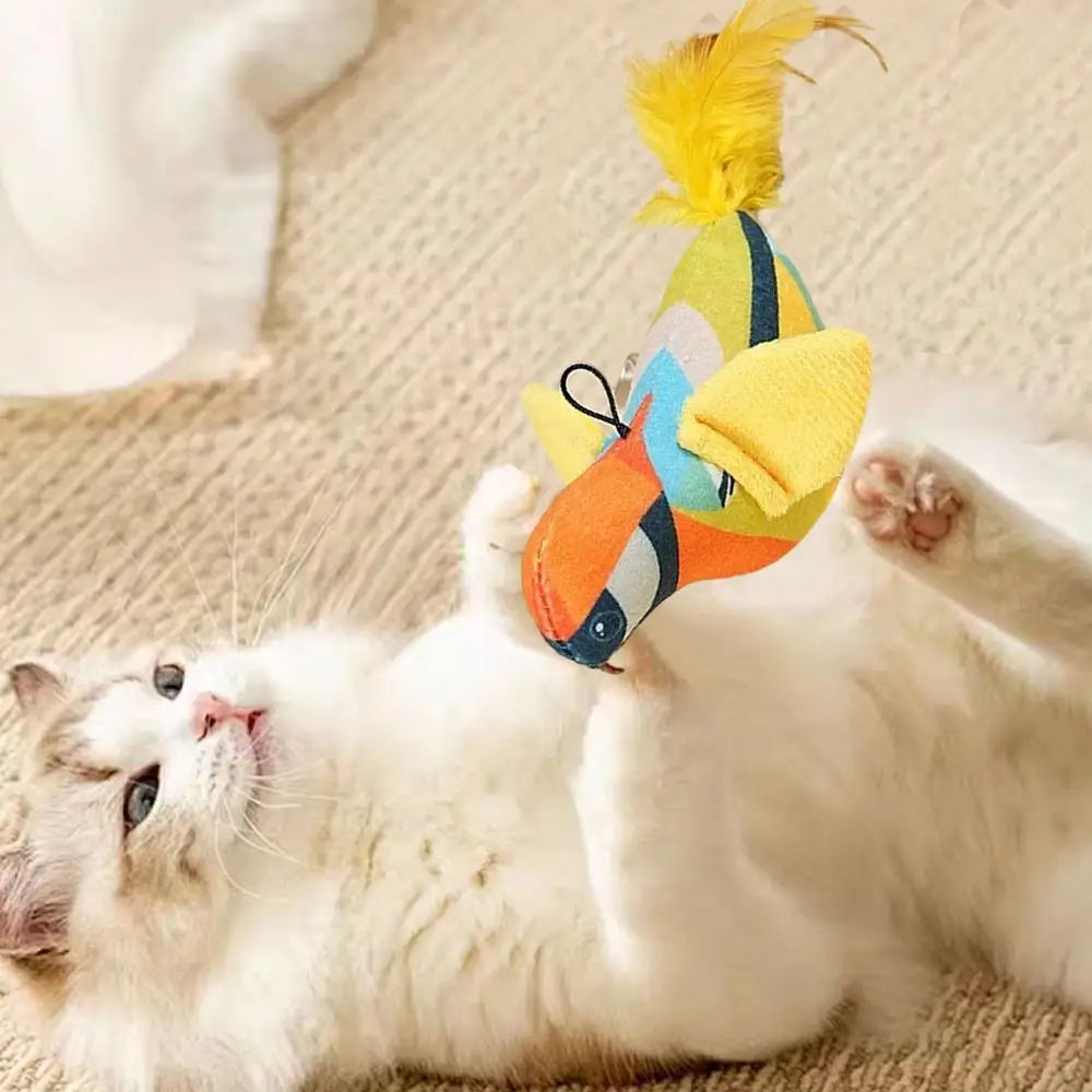 Cat Sound Bird Toy Interactive kitten Toy Bird With Sounds Real Birds Interactive Cat Toys For Indoors Realistic Toys For Cats