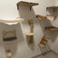 Wall Mounted Cat Climbing Shelves Cat Hammock with Ladder Cat Scratching Post and Jumping Platform for Wall Cat Playground