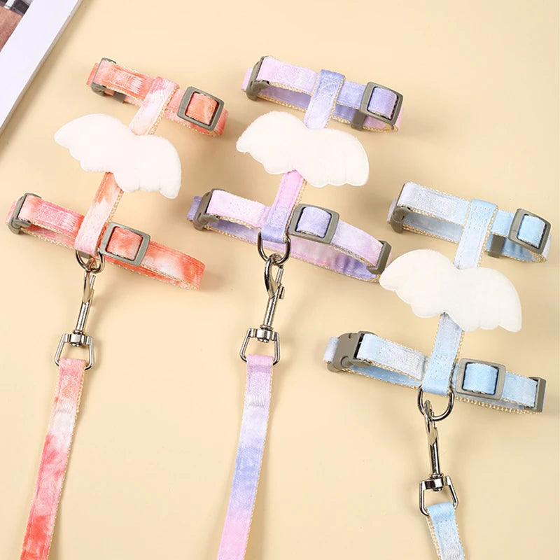 Adjustable Bunny Cat Dog Harness and Leash Set Walking Pet Harnesses for Small Animals Cats Rabbit mascotas Accessories Supplies
