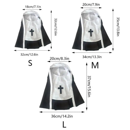 Pet Cat Halloween Costumes Nun Cloak For Small Pet Cosplay Dress Kawaii Pet Clothes Cat Kitten Puppy Funny Accessoties Gift F2A4