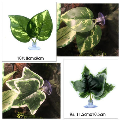 1Pc Artificial Aquarium Leaf Plants Decoration Betta Fish Rest Spawning Ornamental Plant Betta Fish Play Relax Hide Leaf Hammock