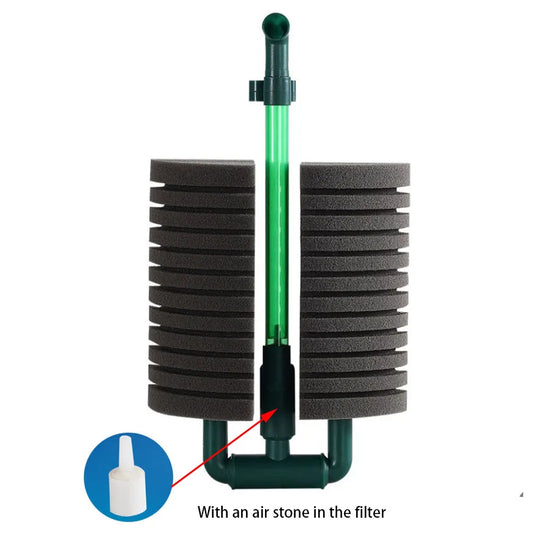 With Air Stone Sponge Filter for Aquarium Fish Tank Air Pump Biochemical Filtration Noiseless Foams Aquarium Accessories New