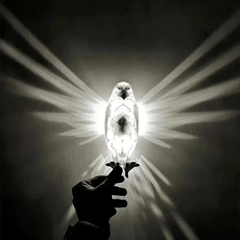 Halloween Bird Wall Lamp Owl Eagle Shape Projector Modern Creative Atmosphere Sconce Light 3D Print Body Animal Lighting Lustre