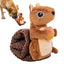 Dog Vocal Interactive Toy Velvet Squirrel Shaped Foraging Instinct Training Puppy Toys Interactive Dog Puzzle Toys With Sound
