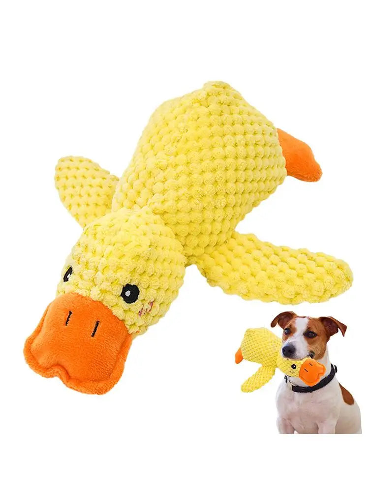 Pet Plush Toy Dog Calming Duck Stuffed Duck Toys Chew Toy Fun Dogs Interactive Toy Squeaky For Puppy Pet Teeth Pet Supplies