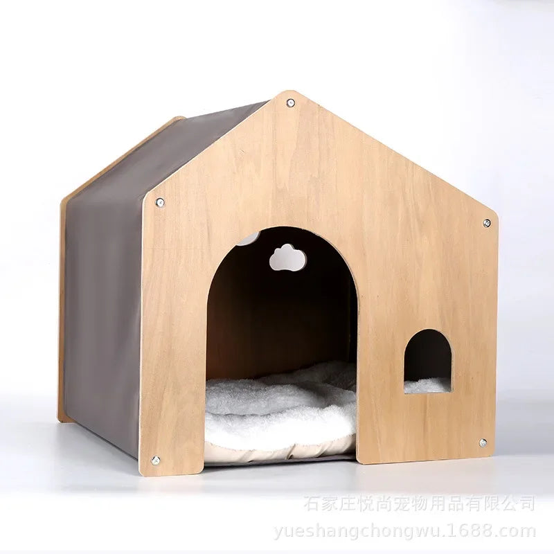 Factory straight hair, high-grade wooden cat litter, kennel, delivery room, universal in all seasons, environmentally friendly