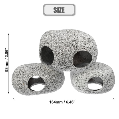 UXCELL Fish Tank Hideaway Rock Cave Ceramic Aquarium Decoration Fish Shrimps Shelter Pet Pottery House Canister Accessories