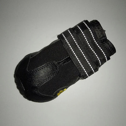 4pcs/set Pet Dog Shoes Reflective Waterproof Dog Boots Warm Snow Rain Pet Booties Anti-slip Socks Footwear For Medium Large Dogs
