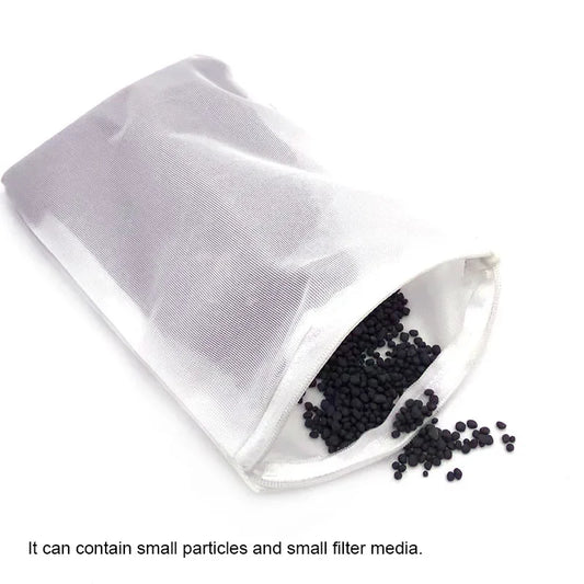 Fine Hole Filter Net Bag Mesh Bag Acquarium Pond For Bio Ball Carbon Media Functional Aquarium Fish Tank Isolation Bags 2/5/10Pc