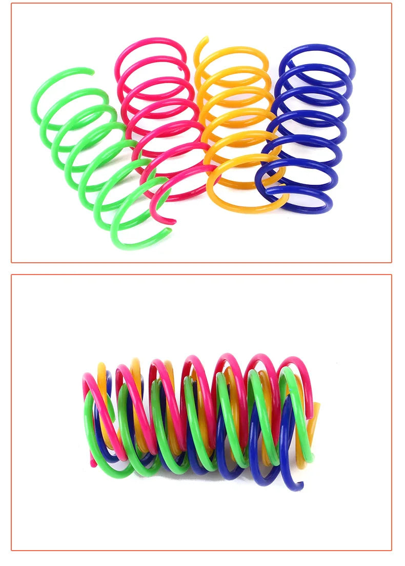 Pet Cat Self-hey Toy Colored Spring Jumping Funny Cat  Tumblers Toy Cat Supplies Pet Products for Cats Cat Toys Interactive