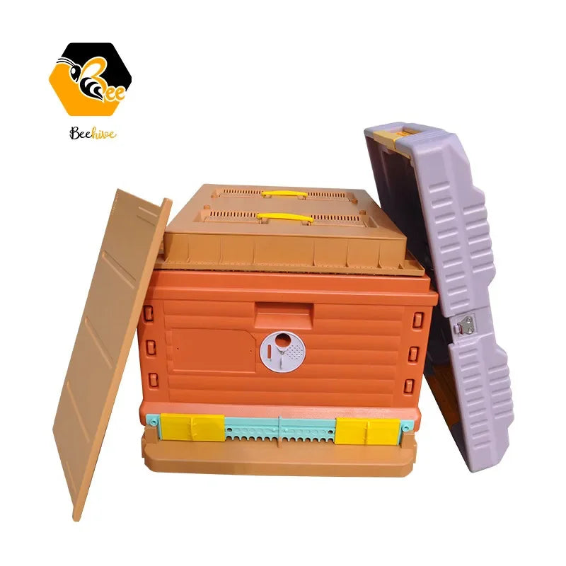 Heat Preservation Plastic Thermo Honey Bee Hive Langstroth 1 Layer 10 Frame Multifunction Bee Box Color Beehive House Apiculture