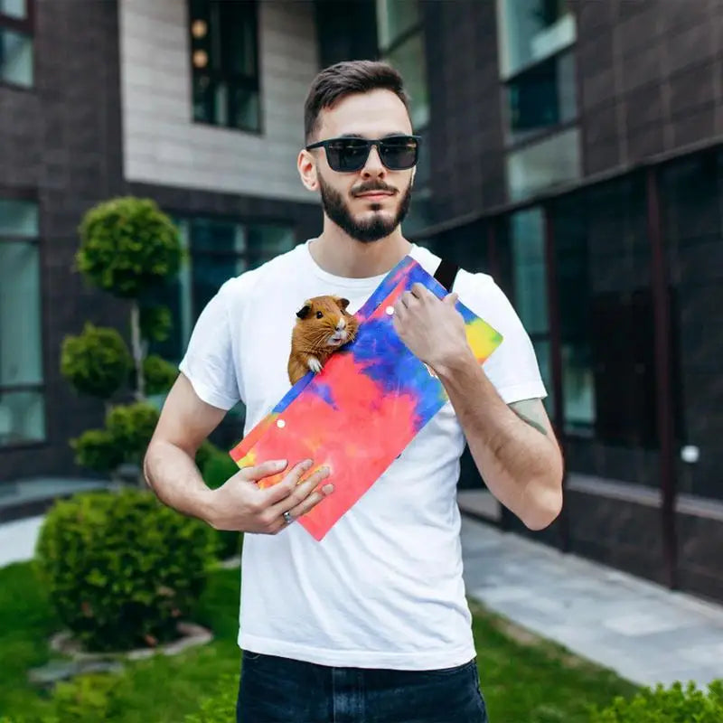 Bearded Dragon Carrier Small Animal Sling Carrier With Adjustable Strap Portable Crawl Pet Carrying Travel Bag Lizard Carrier