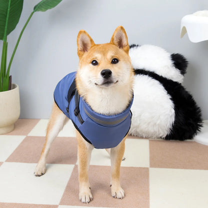 Reflective Dog Coat with Harness Winter Dog Fleece Coat Cold Weather Clothes Zipper Dog Harness Jacket for Medium Large Dogs
