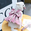 Puppy Dog Adjustable Harness Pet Plaid Skirt Cat Dog Vest Type Traction Clothes Small Dog Party Birthday Wedding Bowknot Dress