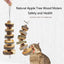 Natural Wooden Small Pet Toys Molar Chew Toy Hangable Apple Tree Wood Bite Toys For Hamster Rabbit guinea pig Toys Accessories