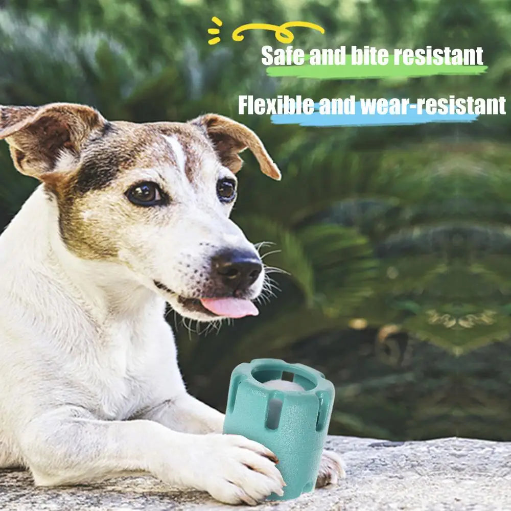 Dog Tennis Tumble Interactive Toy Pet Training Ball Rubber Heavy Duty Tennis Ball Cup Toy Puppy Chewing Dispensing self Play Toy