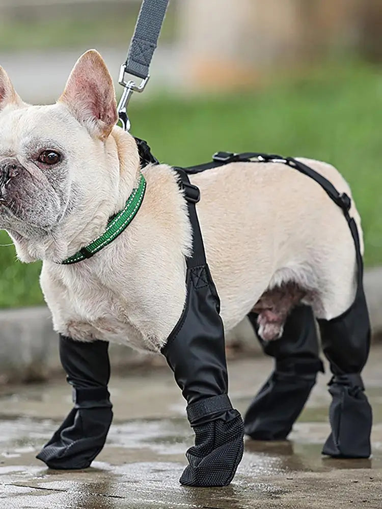 Dog Shoes Waterproof Adjustable Dog Boots Waterproof Breathable Pet Shoes Pets Paws Protector Outdoor Walking Soft Shoes