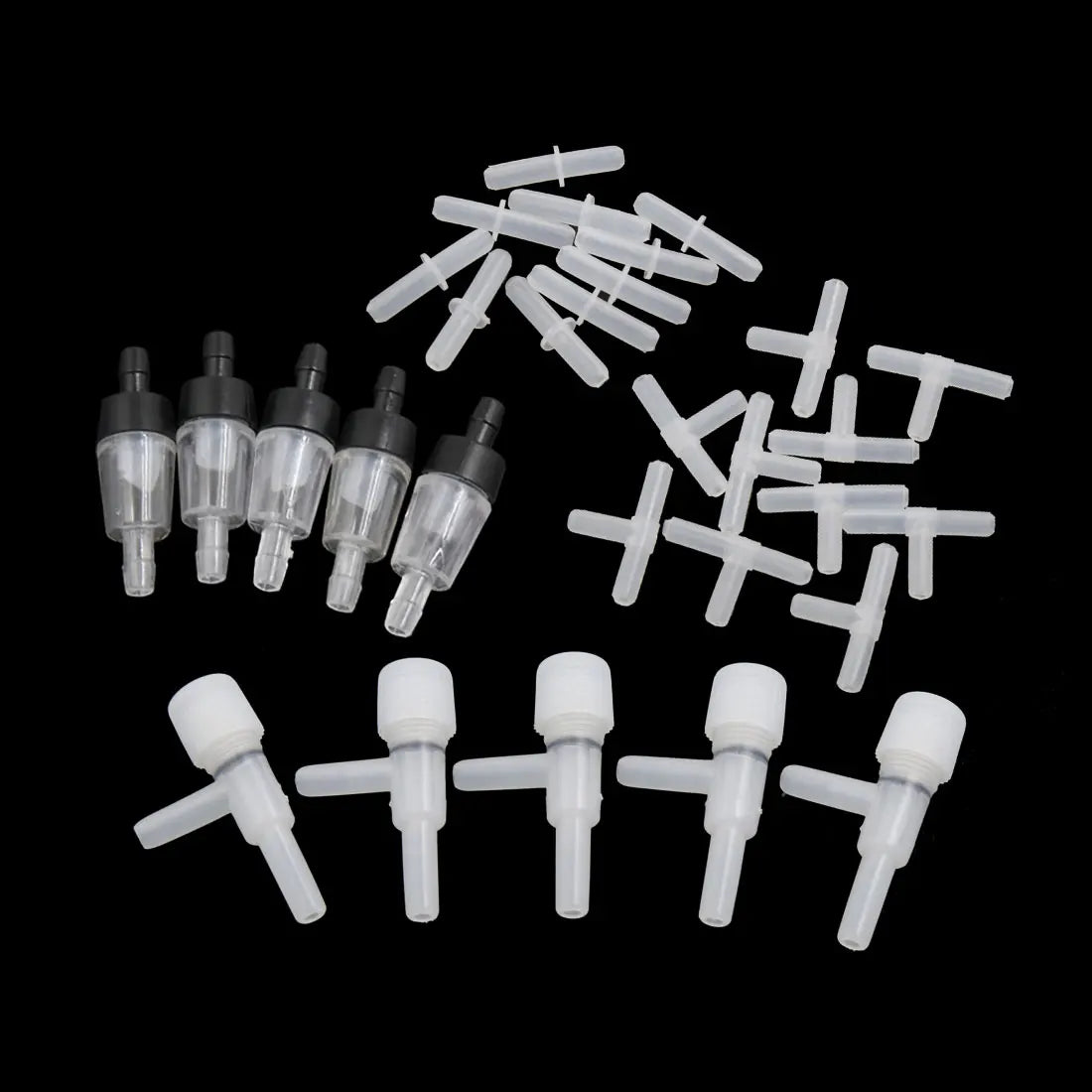 UXCELL Aquarium Air Bubble Stone Aerator Check Valve Fish Tank Pump Hydroponic Oxygen Plate Air Pump Accessories Tools Parts Set