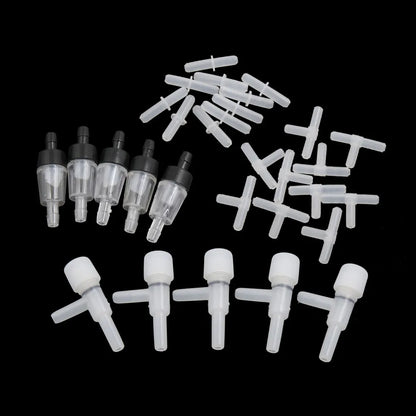 UXCELL Aquarium Air Bubble Stone Aerator Check Valve Fish Tank Pump Hydroponic Oxygen Plate Air Pump Accessories Tools Parts Set