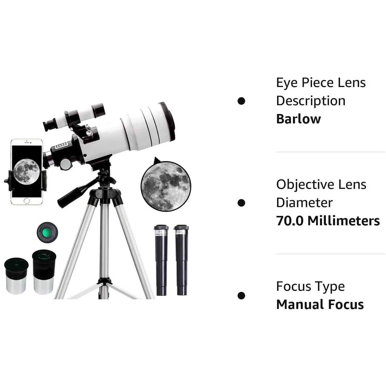 F30070 Professional Astronomical Telescope High Magnification Bak4 Prism HD For Moon Watching Stargazing Bird Watching
