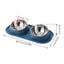 Dog Food Bowl Stainless Steel Double Cat Food Bowl Non Slip Double Cat Food And Water Feeding Bowls For Dogs Cats Puppies And