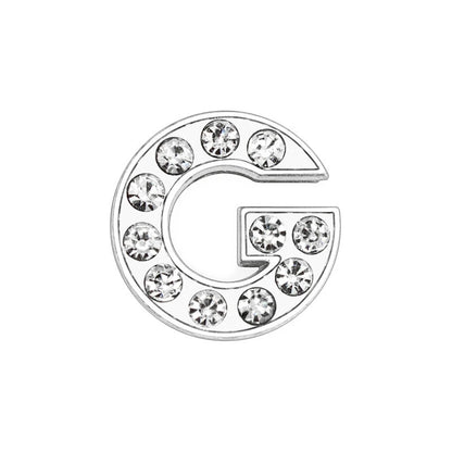 10mm Chrome Alloy Diamond Capital English Alphabet Jewelry Manual Diy Cat Claw Love Pet Collar Accessories