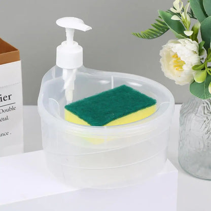 Kitchen Integrated Dishwashing Liquid Dish Towel Storage Press Box Soap Box Dishwashing Pot Soap Dispenser Storage Neat
