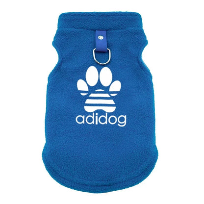 Soft Fleece Dog Clothes for Small Dogs Pull Ring Design Spring Autumn Winter Warm Pet  Pullover French Bulldog Jacket Pug Coats