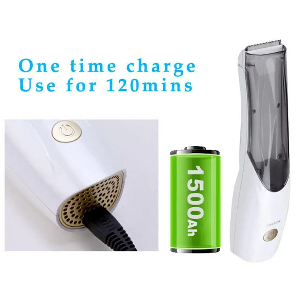 Pet Hair Clipper With Suction USB 3-Speed Vacuum Dog Shaver 1500mAh Rechargeable Low Noise Electric Dog Groomer For Cats