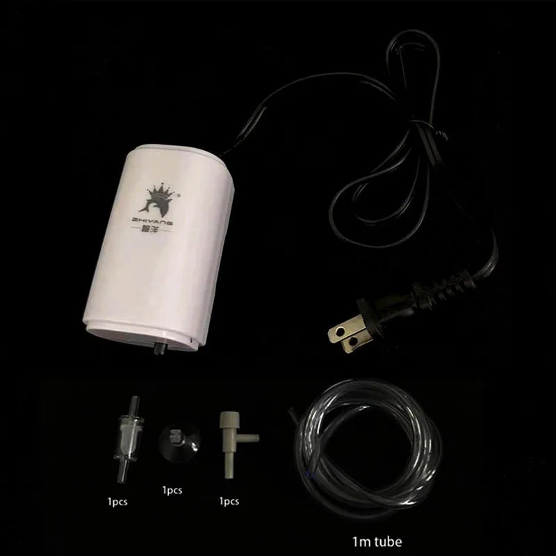 Ultra Silent 220V 3W Aquarium Air Pump Fish Tank Mini Air Compressor Oxygen Pump Aquarium Fish Tank Oxygen Pump One Output Hot
