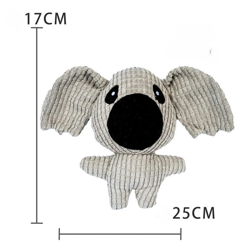 Plush Pet Dog Squeak Toys for Small Dogs Cute Pig Elephant Molar Training Decompress Interactive Dog Sound Toy Bite Resistant