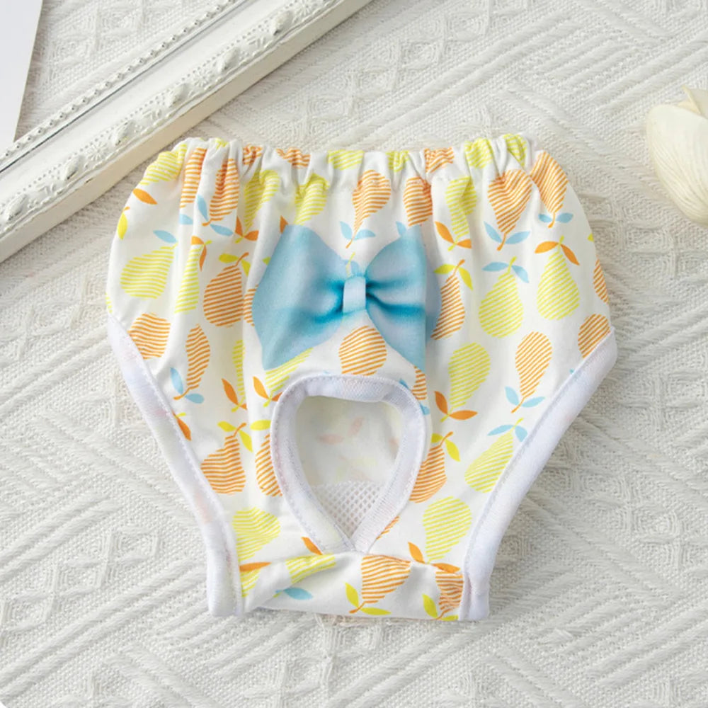 Cute Print Puppy Dog Physiological Pants for Small Dogs Washable Reusable Pet Safety Trousers Poodle Shorts mascotas Underwear