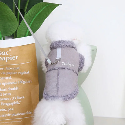 Pet Dog Warm Clothes Winter Dog Jacket Solid Fleece Dog Coat Thickened Plush Dog Clothing Chihuahua Bichon Dachshund Dog Apparel