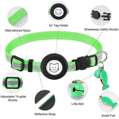 Small Dog Collar Adjustable Dog Collar with Safety Buckle Pet Luminous Collar for Night Walking Pet Nest Wearing for Dogs Cats