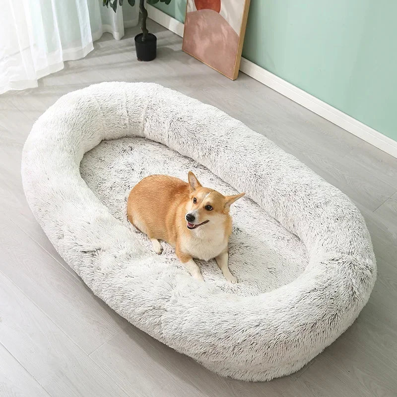 Large Kennel Pet Pad Human Dog Bed Winter Warm Pet Supplies Removable and Washable Sofa Lazy Can Sleep and Lie Down