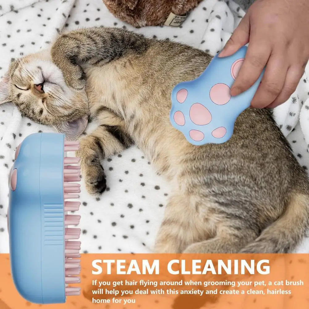 Cat Steamy Self Cleaning Brush Pet Steam Comb Hair Brushes Ergonomic Grooming Brush, Pet Deshedding Comb Massage Grooming Tool