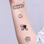 15pcs Waterproof Temporary Tattoo Sticker Starry Moon Flower Heart Flying Bird Fake Tatto Flash Tatoo finger Tato for  Women Men