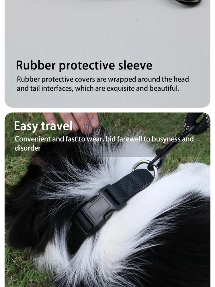Reflective Dog Leash with Padded Handle - Durable Dual Traction Rope for Strong Dogs - Boost Safety and Control