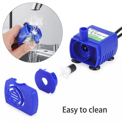 Silent AC Water Pump DC Power-off Water Pump Easy To Light Light Disassemble Pet Two-color Pump LED Fountain D9U9