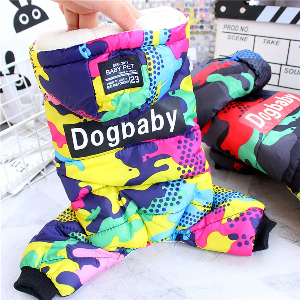 Pet Dog Clothes Winter Warm Dog Windproof Coat Thicken Pet Clothing For Dogs Cats Costume Jumpsuit Hoodies Jacket Pet Supplies